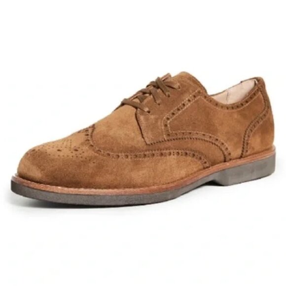 NWOB Polo Ralph Lauren Rhett Wingtip Lace Up Shoe In Polo Snuff